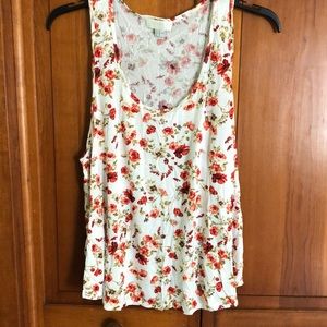 Forever 21+ floral tank loose fit 2X